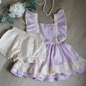 Well Dressed Wolf Kate Tunic Set Lavender and Beige Size 6 NWT